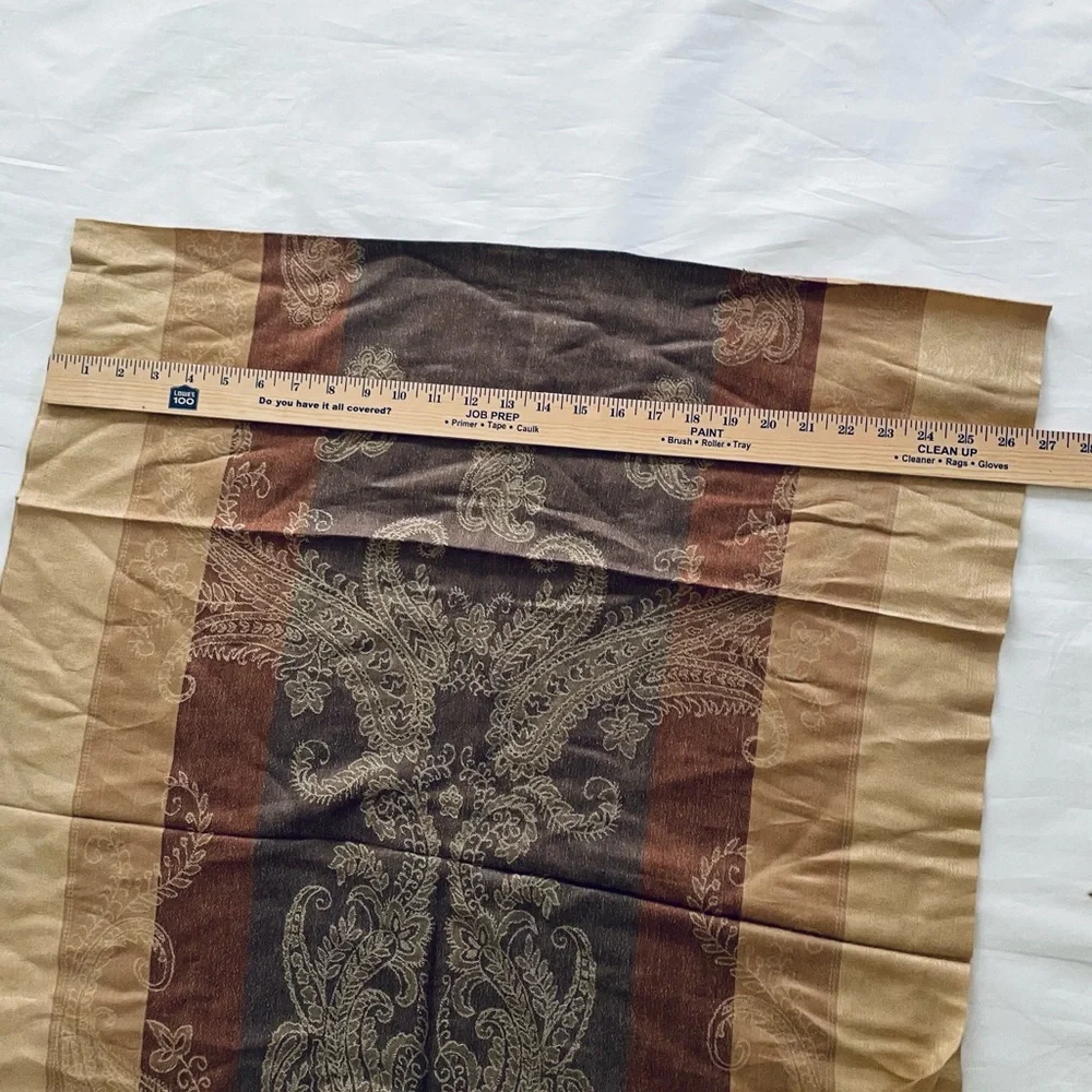Giuliano Costantino NWOT Made in Italy earth tones fringe scarf Cotton blend